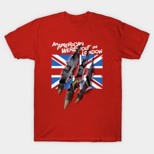 AN AMERICAN WEREWOLF IN LONDON - Union Jack Rips (4 red) T-Shirt